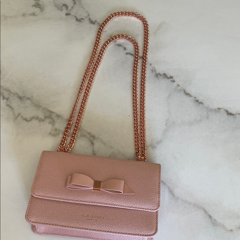 Ted Baker Pink Crossbody Bag with Bow Detail
